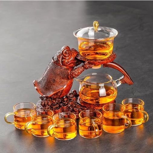 High-end complete set of magnetic glass Kung Fu tea set