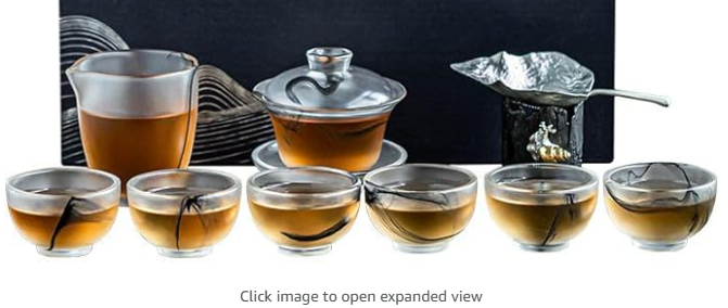 high end home living room glass tea set